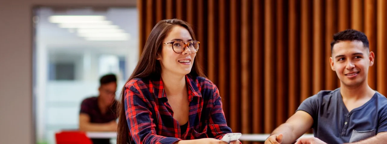 students talking on campus students talking on campus